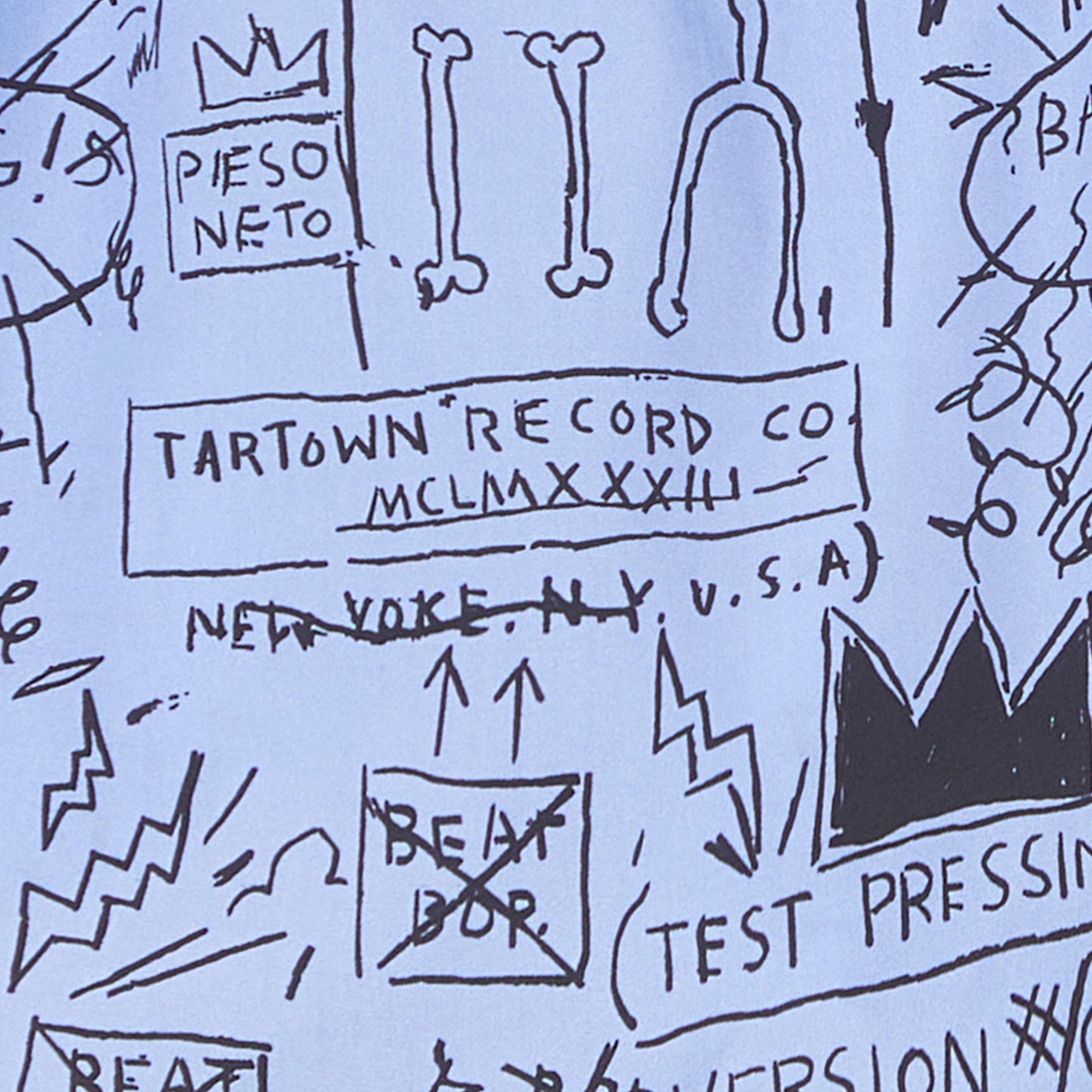 Basquiat Beat Bop Boxer Shorts - Light Blue