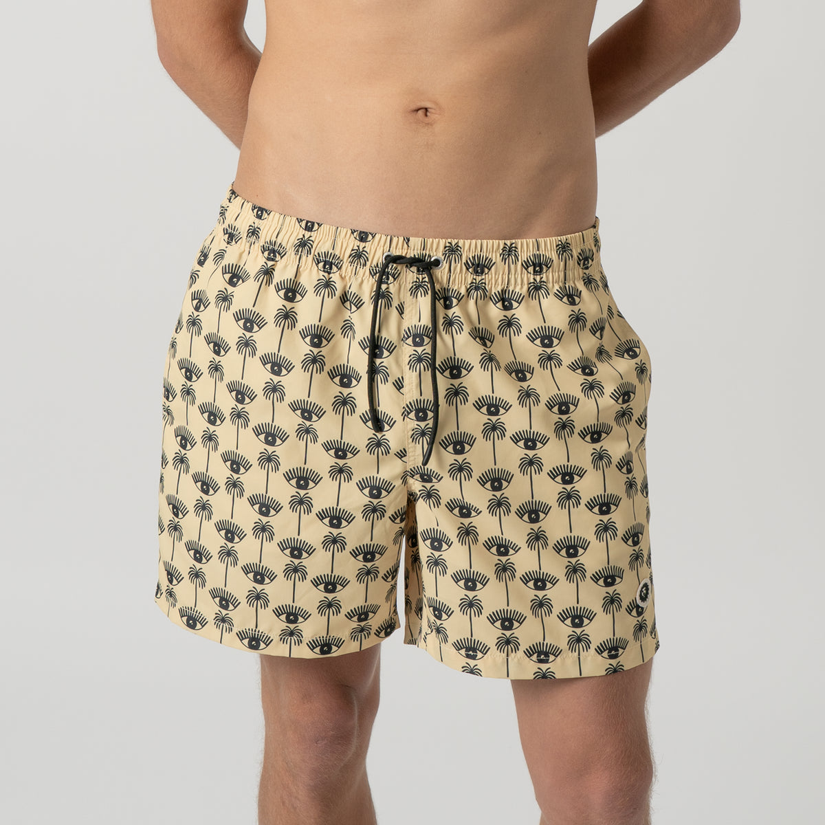 Eyes and Palms Swim Shorts - Yellow