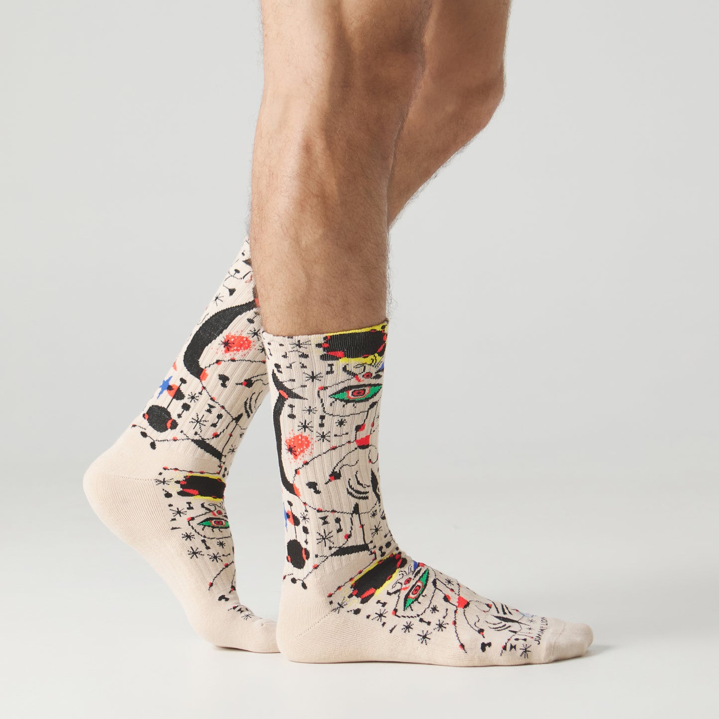 Athletic Miró Ciphers and Constellations - Beige