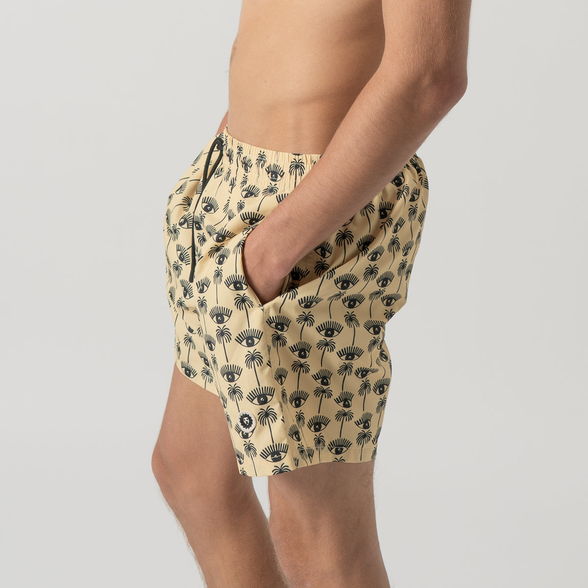Eyes and Palms Swim Shorts - Yellow