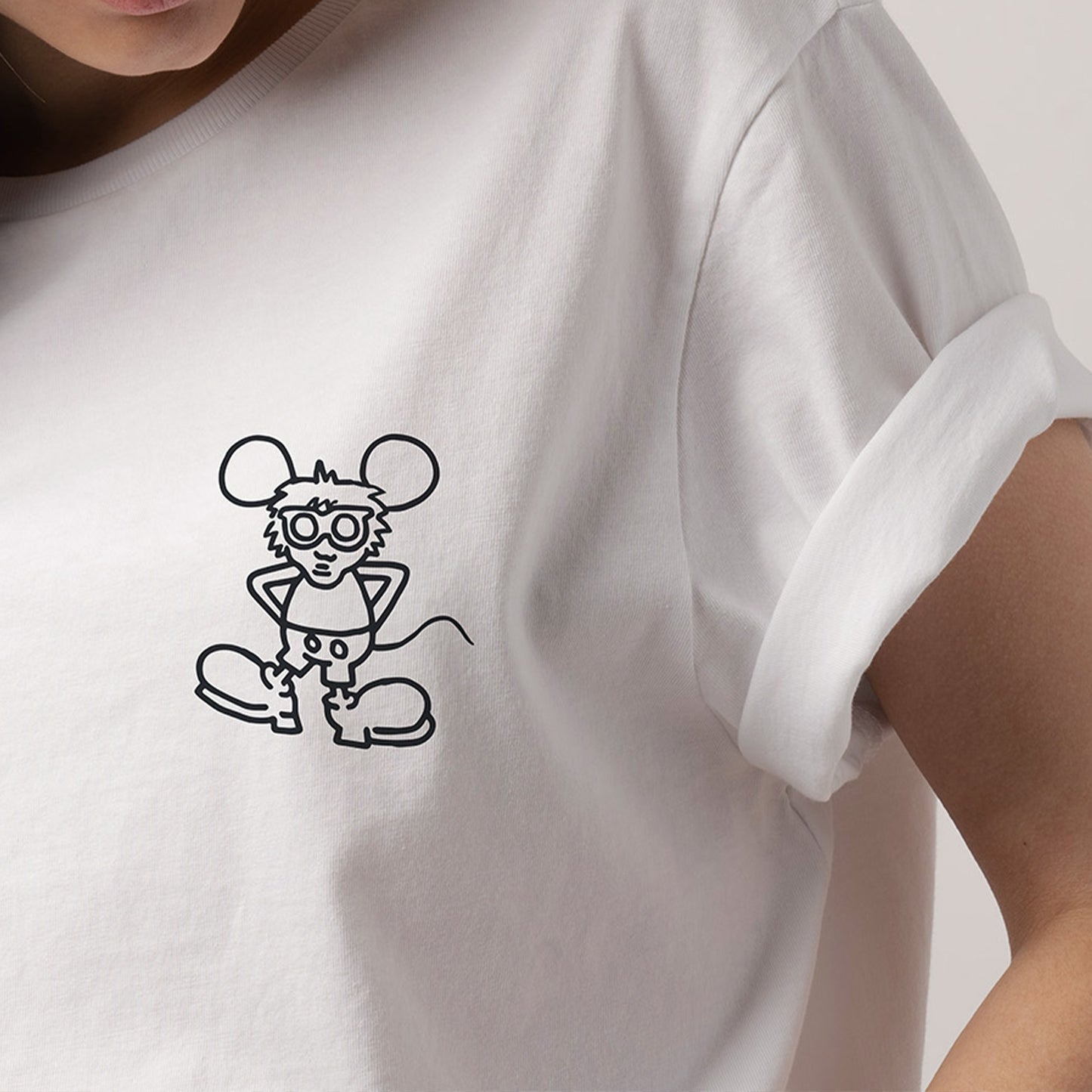 Andy Mouse Tee - White