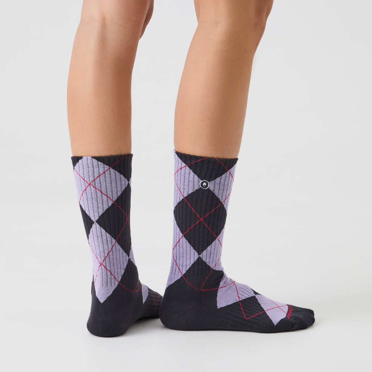 Athletic Argyle - Dark Grey, Purple