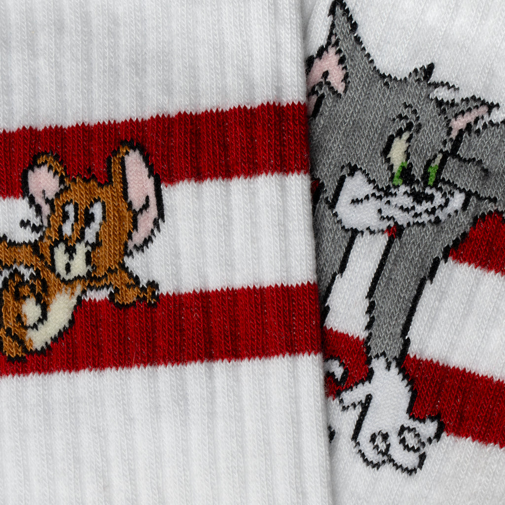 Athletic Tom and Jerry Original Socks - White