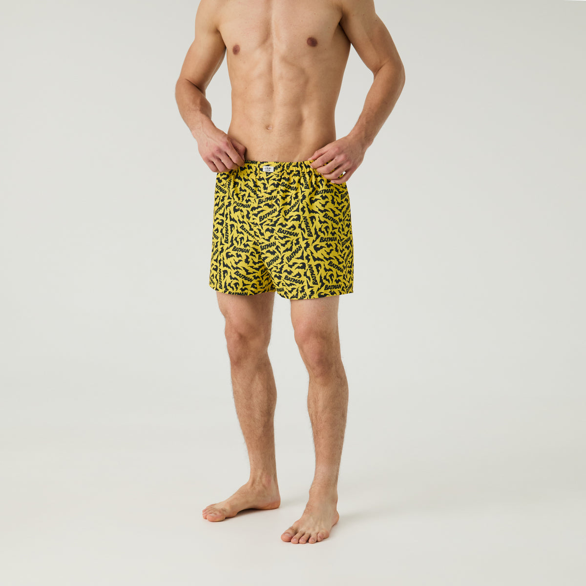 Batman Bats Boxer Shorts - Yellow