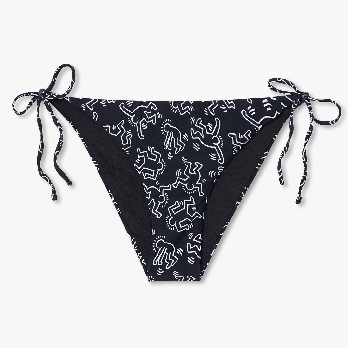 Keith Haring Dancers Bikini Bottom - Black