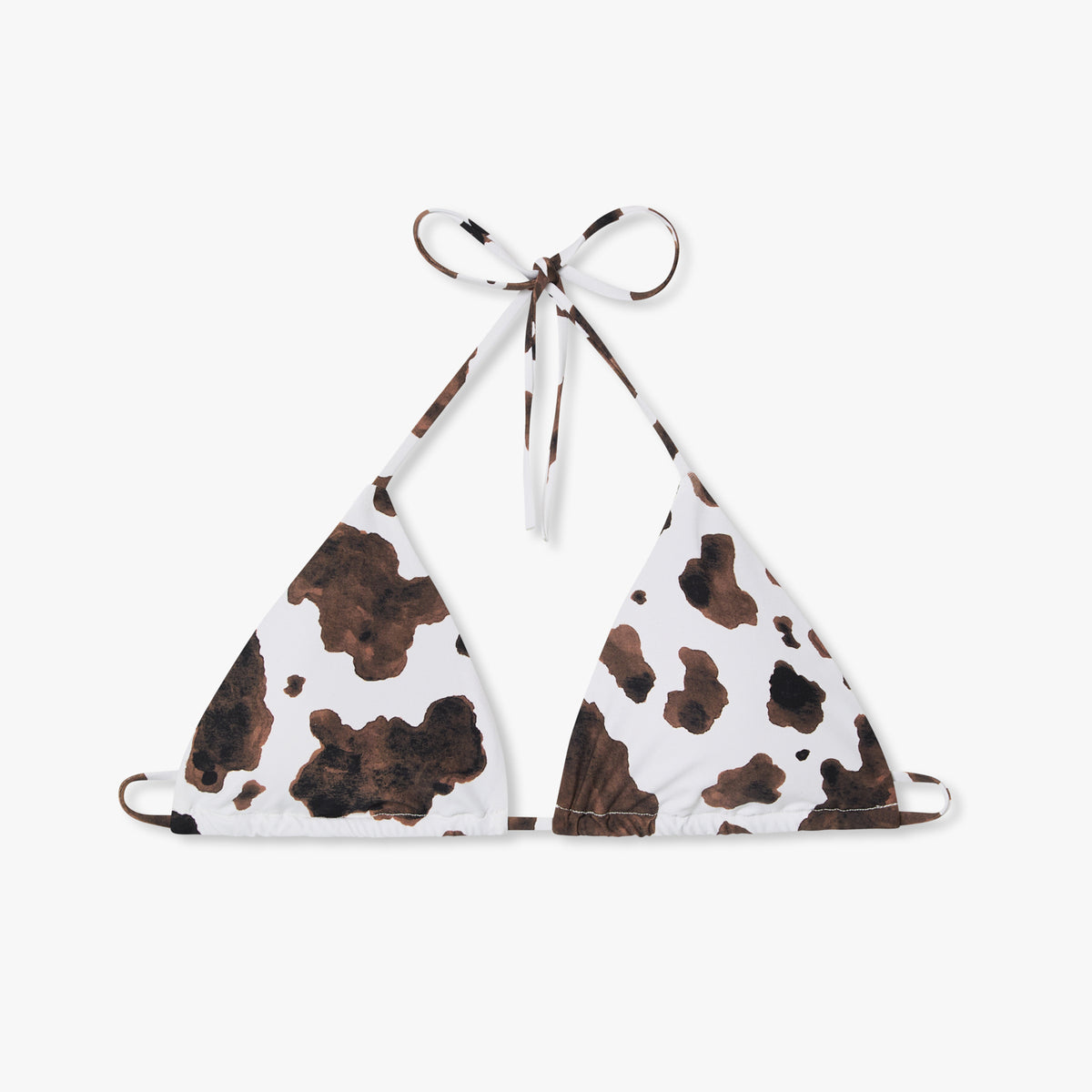 Cow Print Bikini Top - Off White