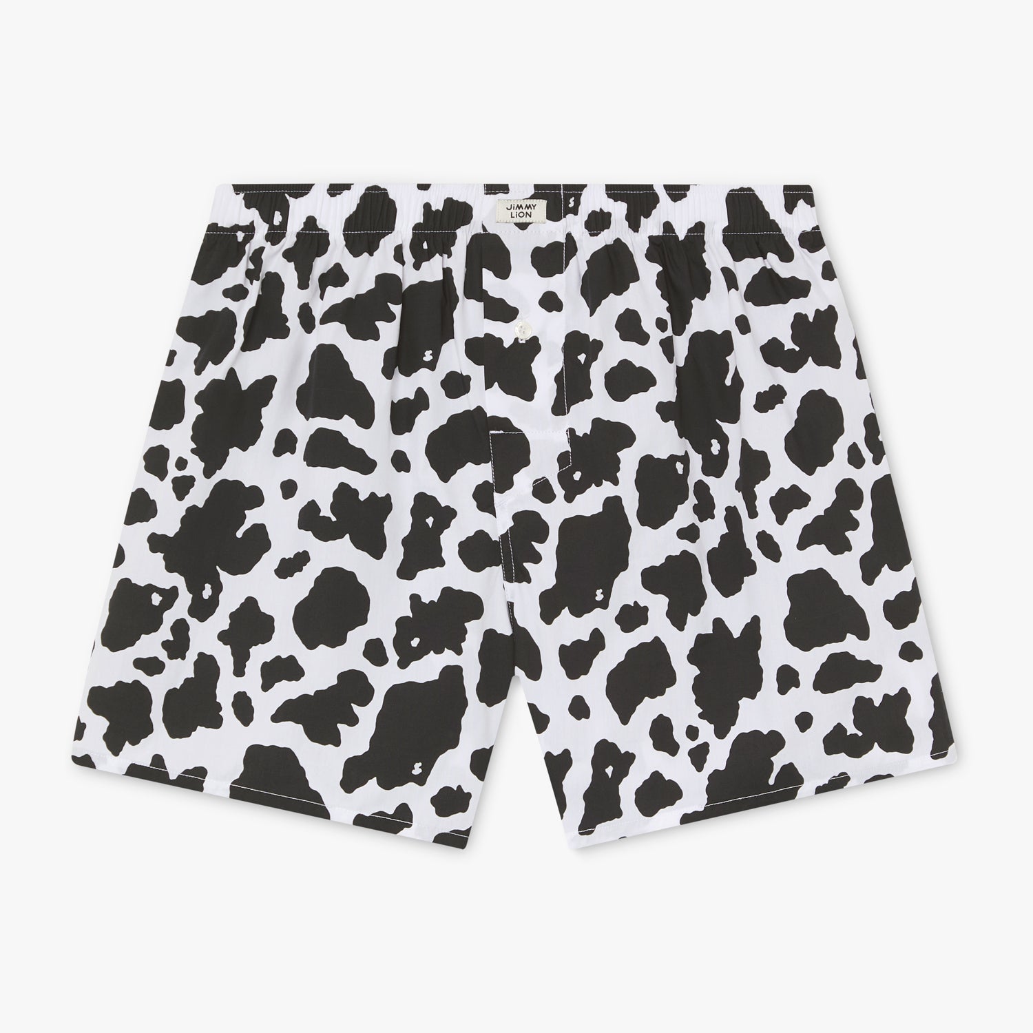 Cow Print Boxer Shorts - White
