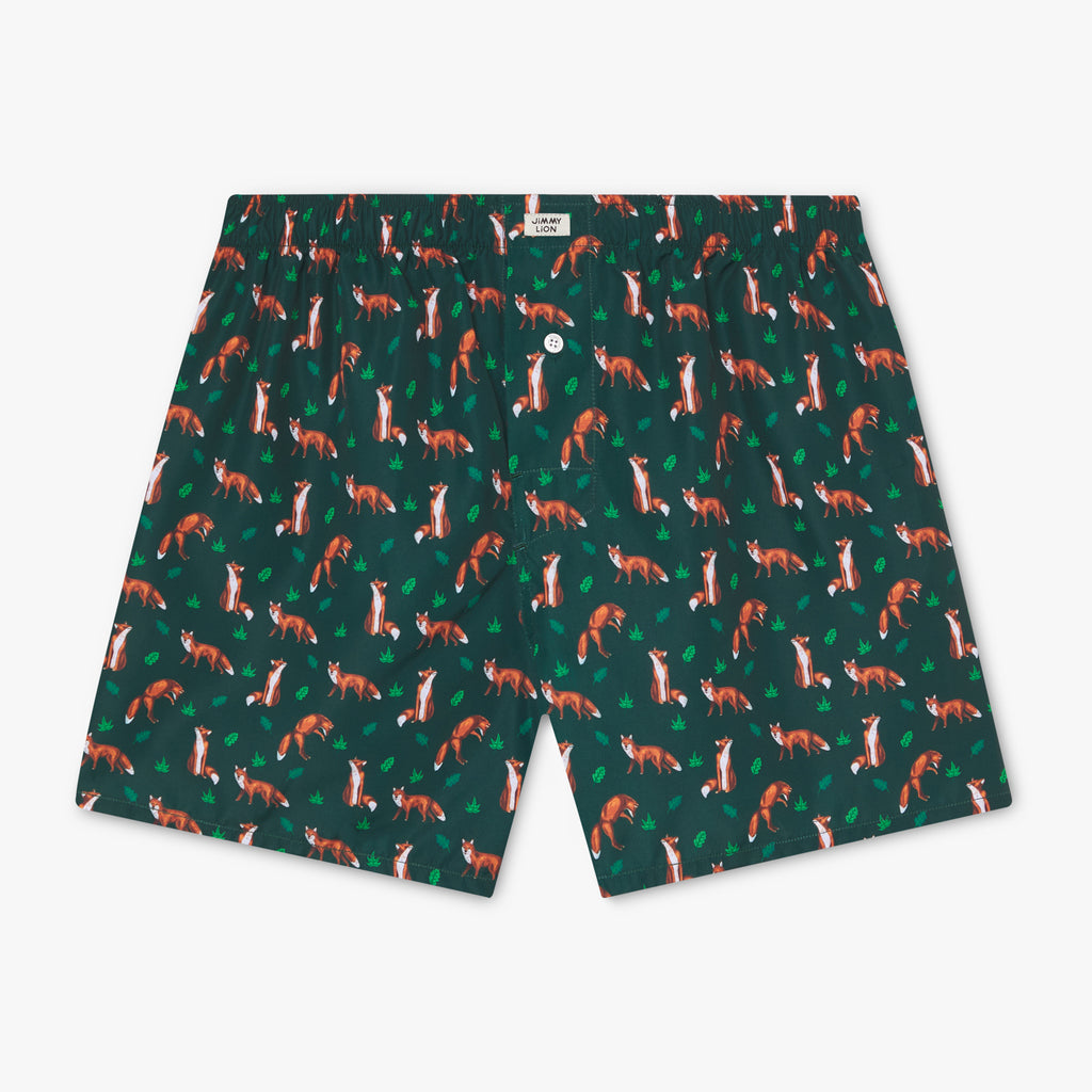 Dusk Fox Boxer Shorts - Green