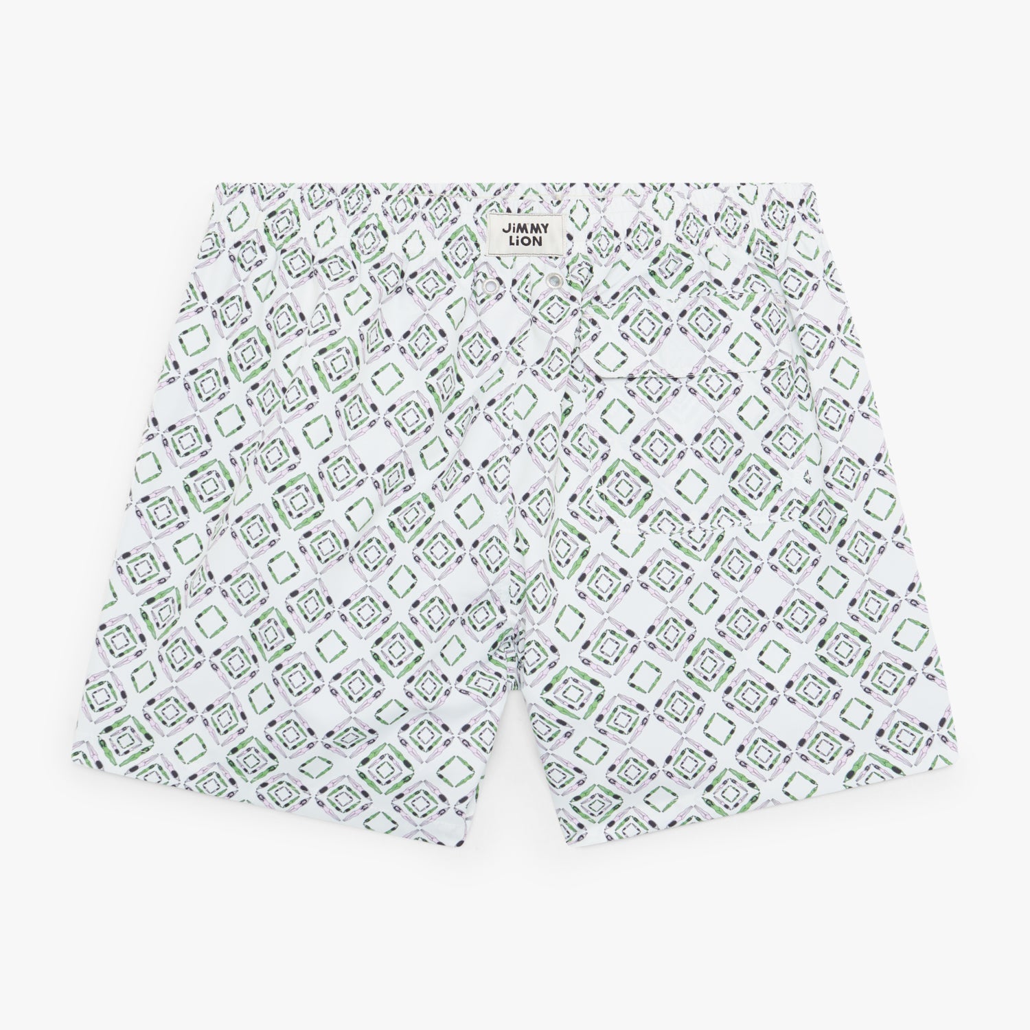 Geometric Swimmers Swim Shorts - Beige (1)