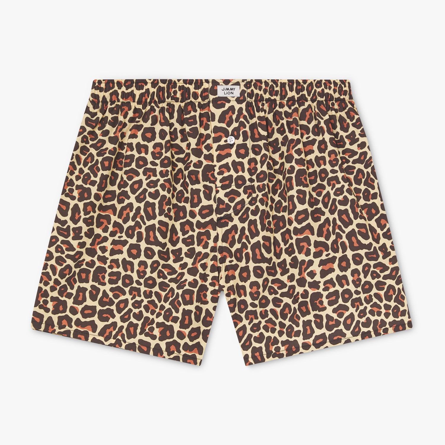 Leopard Print Boxer Shorts - Warm Beige