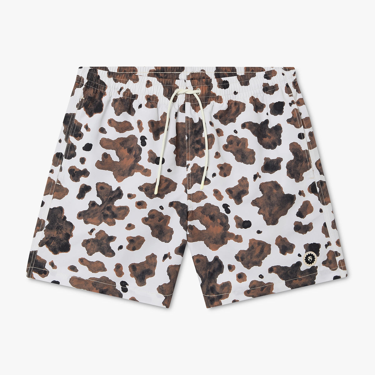 Cow Print Swim Shorts - Off White
