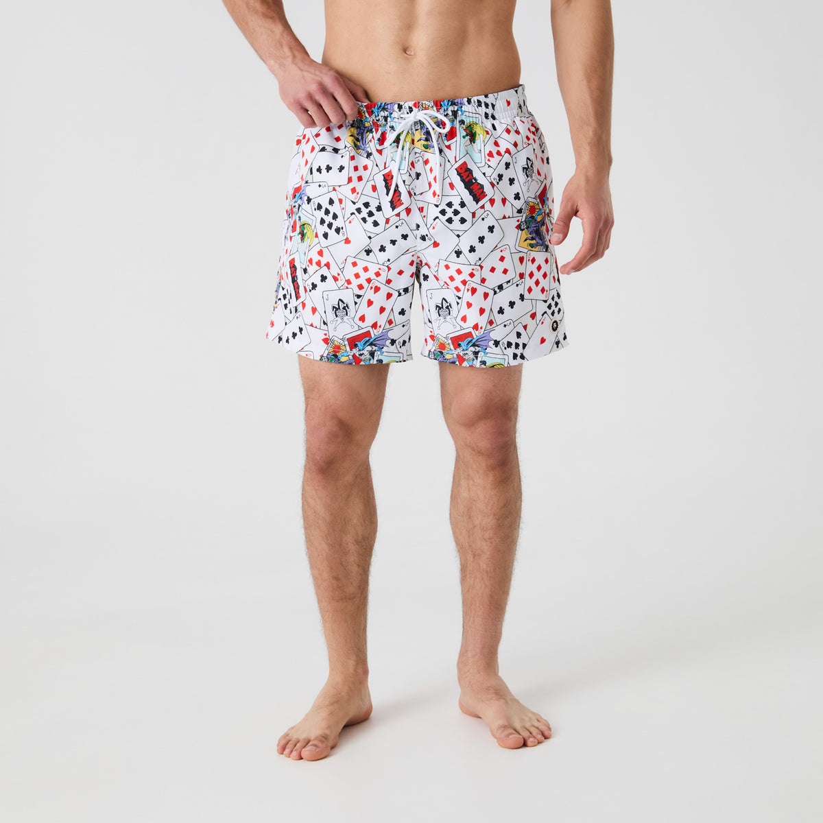 Batman vs Joker Showdown Swim Shorts - White