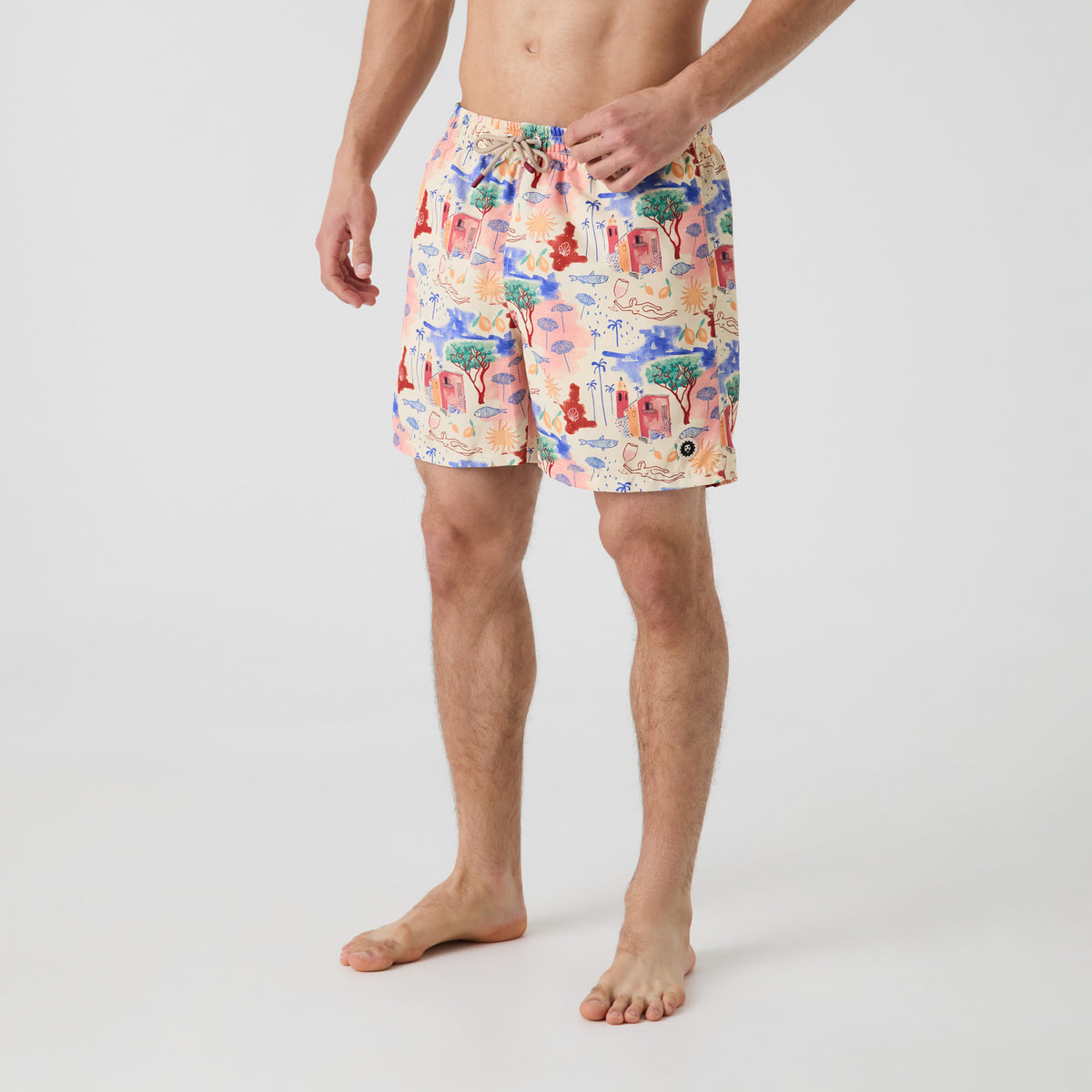 Golden Hour Swim Shorts - Cream White