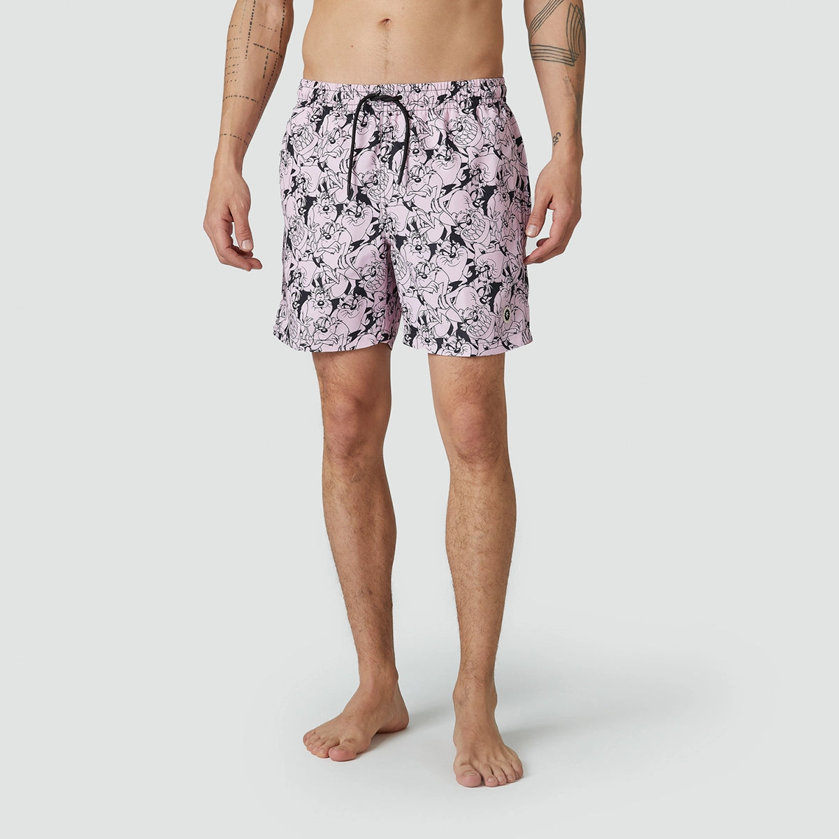 Tasmanian Devil Swim Shorts - Pink