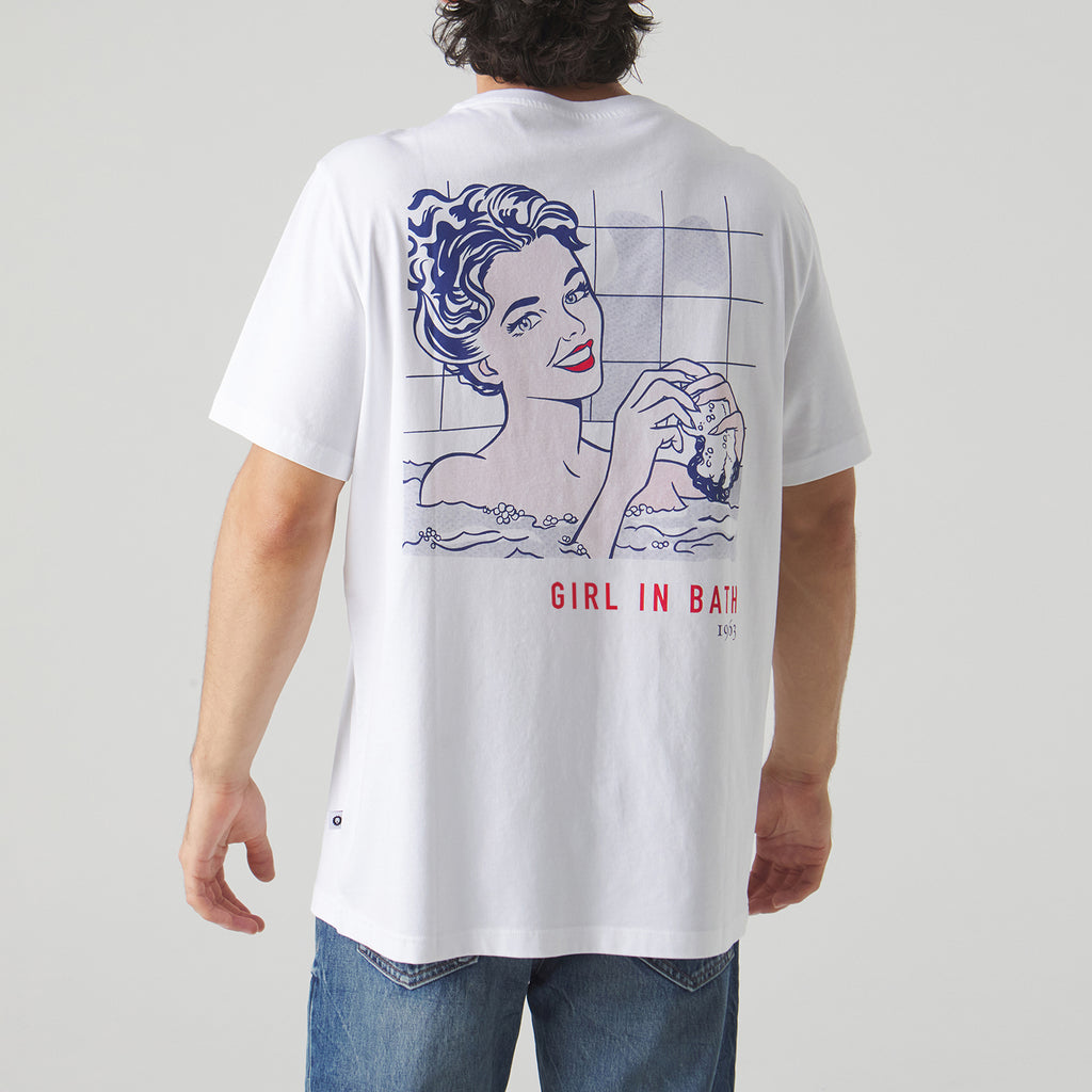 Roy Lichtenstein Girl In Bath Tee - White