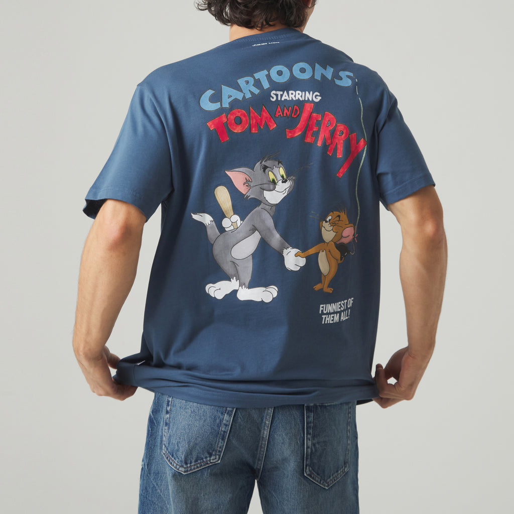 Tom and Jerry Cartoons Tee - Blue Navy