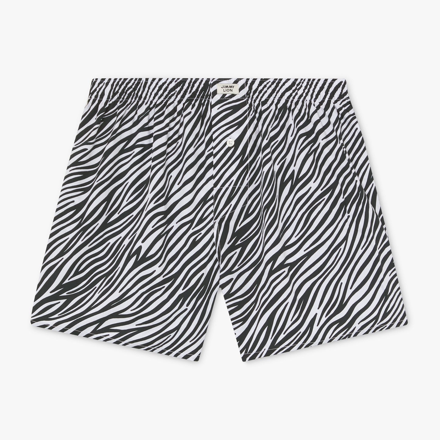 Zebra Print Boxer Shorts - White
