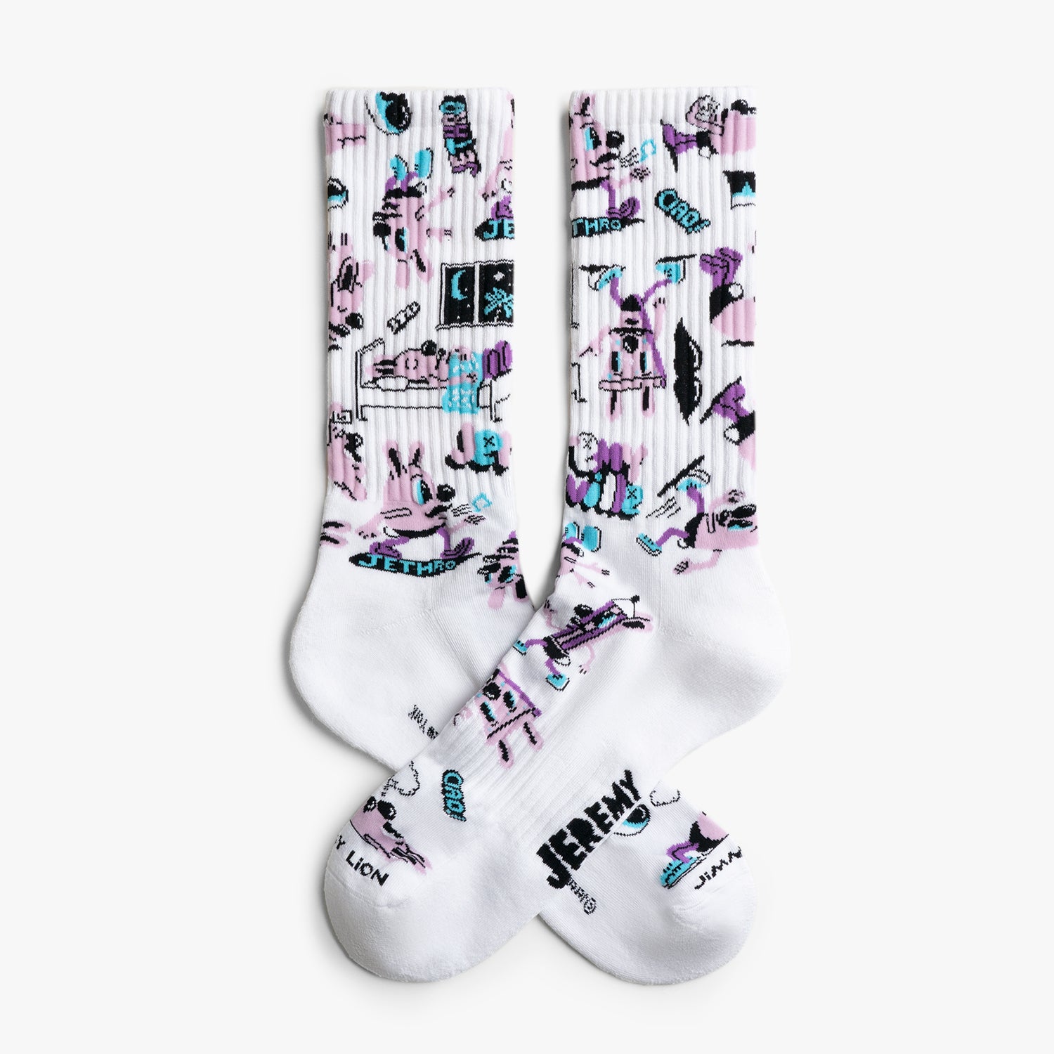 Athletic Socks Jethro Pattern | Jeremyville x Jimmy Lion