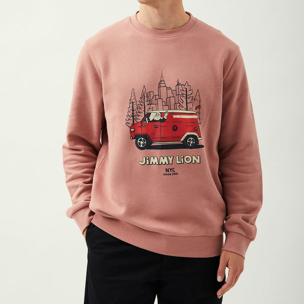 Holiday Sweat Van - Pink