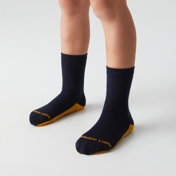 Kids School Ribbed - Dark Blue
