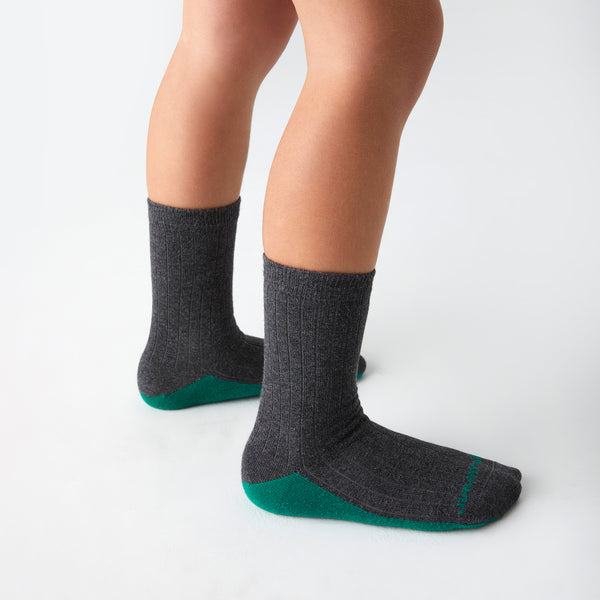 Kids School Ribbed - Grey